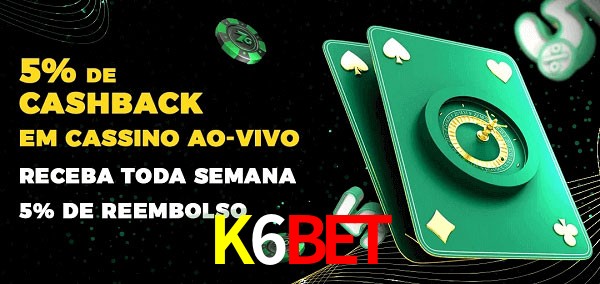 Promoções do cassino ao Vivo K6Bet